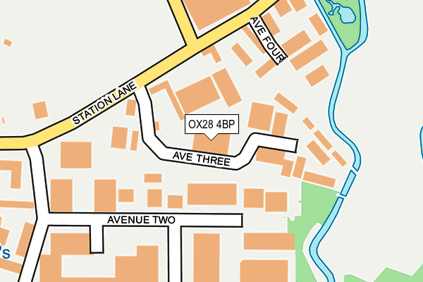 OX28 4BP map - OS OpenMap – Local (Ordnance Survey)