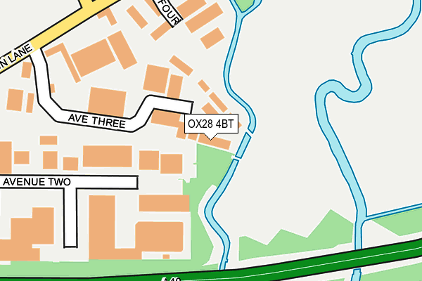 OX28 4BT map - OS OpenMap – Local (Ordnance Survey)