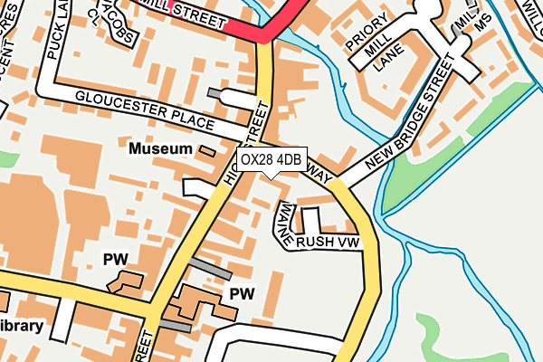 OX28 4DB map - OS OpenMap – Local (Ordnance Survey)