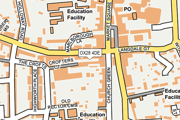 OX28 4DE map - OS OpenMap – Local (Ordnance Survey)