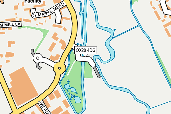 OX28 4DG map - OS OpenMap – Local (Ordnance Survey)