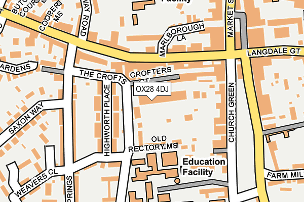 OX28 4DJ map - OS OpenMap – Local (Ordnance Survey)
