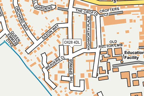 OX28 4DL map - OS OpenMap – Local (Ordnance Survey)