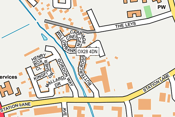 OX28 4DN map - OS OpenMap – Local (Ordnance Survey)