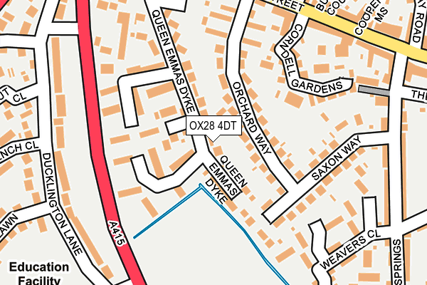OX28 4DT map - OS OpenMap – Local (Ordnance Survey)