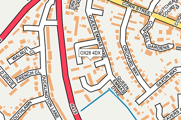 OX28 4DX map - OS OpenMap – Local (Ordnance Survey)
