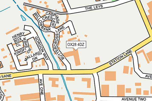 OX28 4DZ map - OS OpenMap – Local (Ordnance Survey)