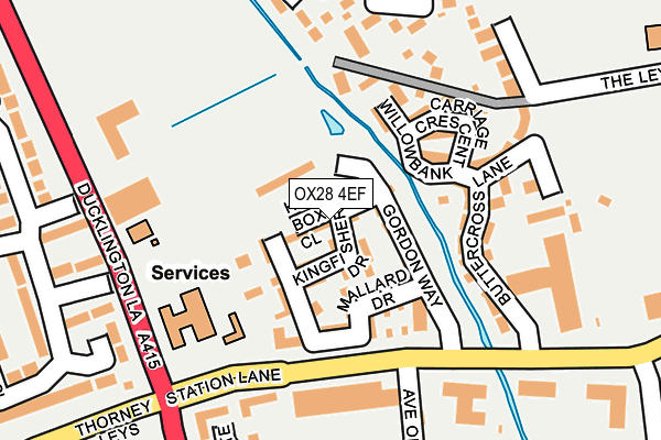 OX28 4EF map - OS OpenMap – Local (Ordnance Survey)