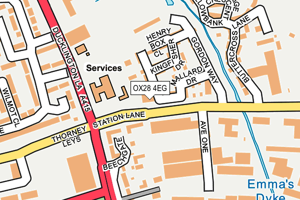 OX28 4EG map - OS OpenMap – Local (Ordnance Survey)