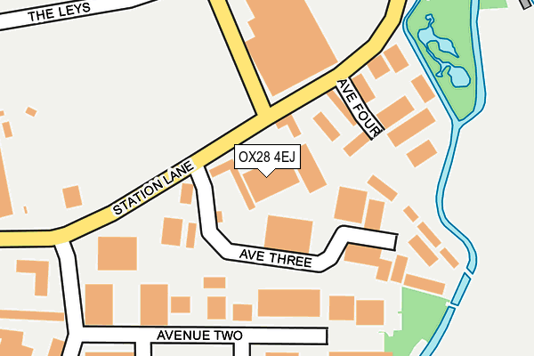 OX28 4EJ map - OS OpenMap – Local (Ordnance Survey)