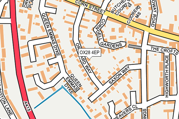 OX28 4EP map - OS OpenMap – Local (Ordnance Survey)