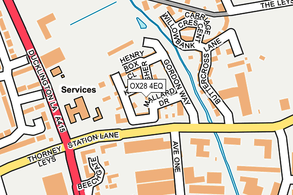 OX28 4EQ map - OS OpenMap – Local (Ordnance Survey)