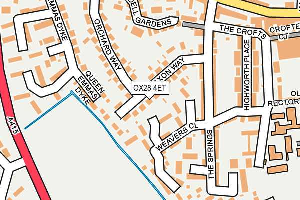 OX28 4ET map - OS OpenMap – Local (Ordnance Survey)