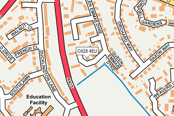 OX28 4EU map - OS OpenMap – Local (Ordnance Survey)