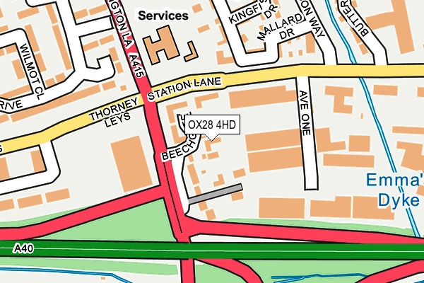 OX28 4HD map - OS OpenMap – Local (Ordnance Survey)