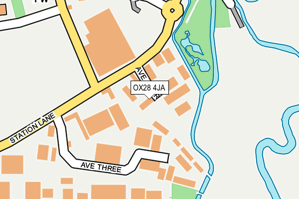 OX28 4JA map - OS OpenMap – Local (Ordnance Survey)