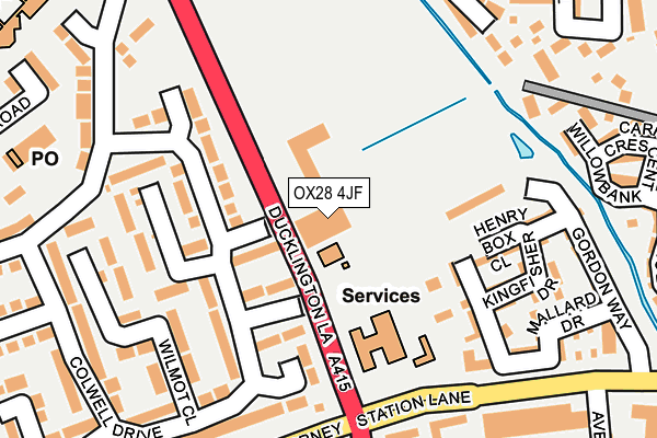 OX28 4JF map - OS OpenMap – Local (Ordnance Survey)