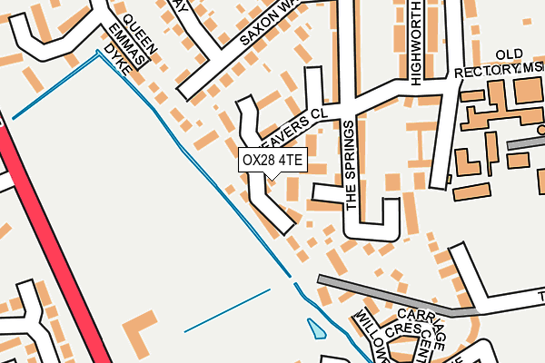 OX28 4TE map - OS OpenMap – Local (Ordnance Survey)