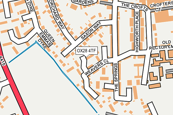 OX28 4TF map - OS OpenMap – Local (Ordnance Survey)