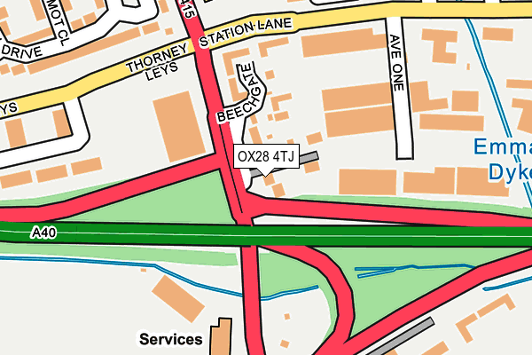 OX28 4TJ map - OS OpenMap – Local (Ordnance Survey)