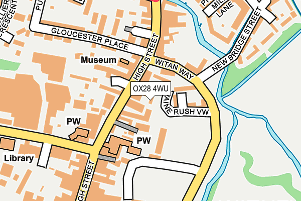 OX28 4WU map - OS OpenMap – Local (Ordnance Survey)