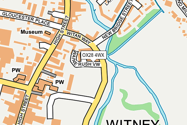 OX28 4WX map - OS OpenMap – Local (Ordnance Survey)