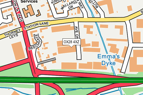 OX28 4XZ map - OS OpenMap – Local (Ordnance Survey)