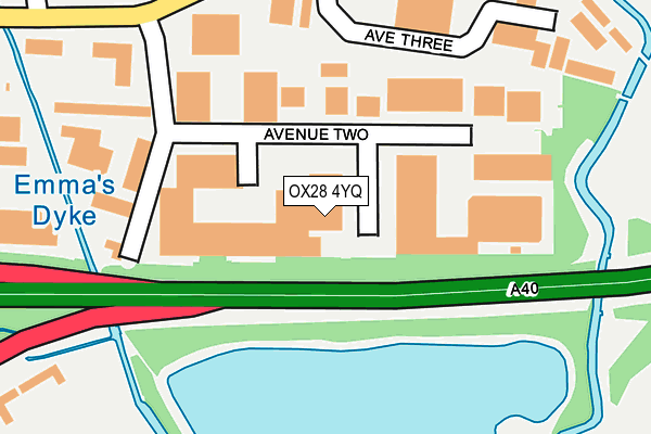 OX28 4YQ map - OS OpenMap – Local (Ordnance Survey)
