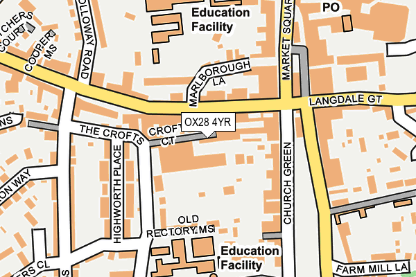 OX28 4YR map - OS OpenMap – Local (Ordnance Survey)