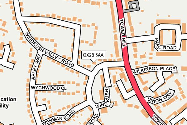 OX28 5AA map - OS OpenMap – Local (Ordnance Survey)