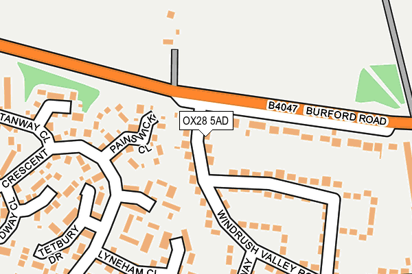 OX28 5AD map - OS OpenMap – Local (Ordnance Survey)