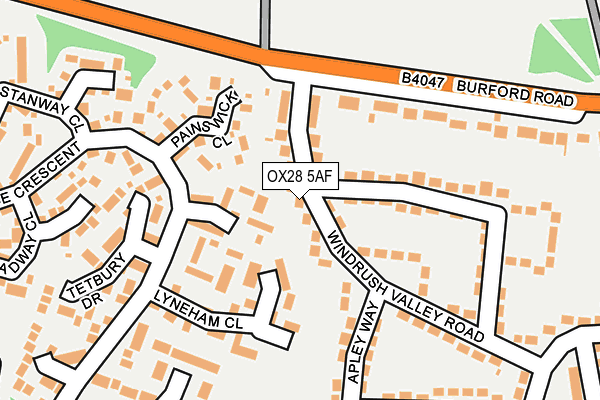 OX28 5AF map - OS OpenMap – Local (Ordnance Survey)