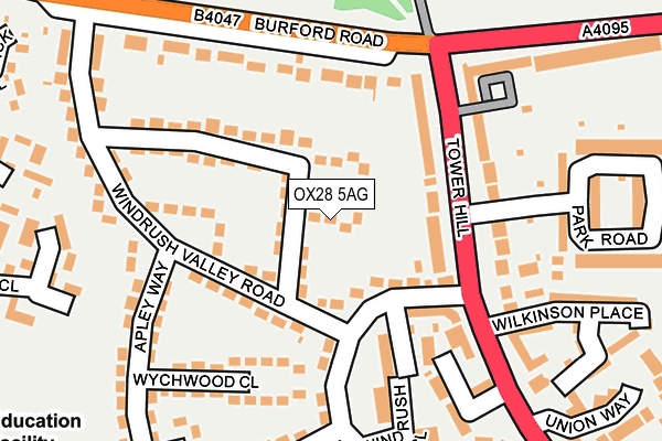 OX28 5AG map - OS OpenMap – Local (Ordnance Survey)