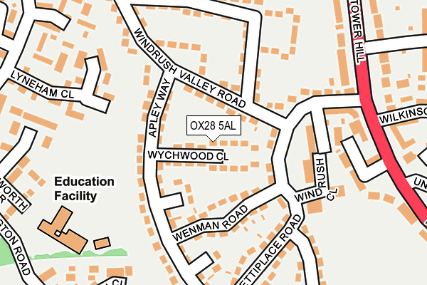 OX28 5AL map - OS OpenMap – Local (Ordnance Survey)