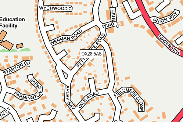 OX28 5AS map - OS OpenMap – Local (Ordnance Survey)