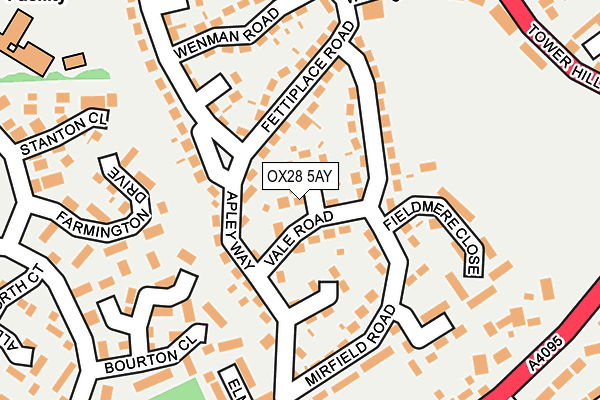 OX28 5AY map - OS OpenMap – Local (Ordnance Survey)