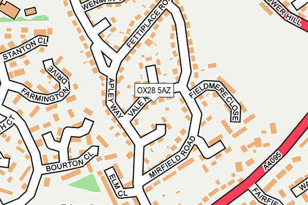 OX28 5AZ map - OS OpenMap – Local (Ordnance Survey)