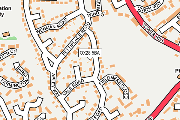 OX28 5BA map - OS OpenMap – Local (Ordnance Survey)