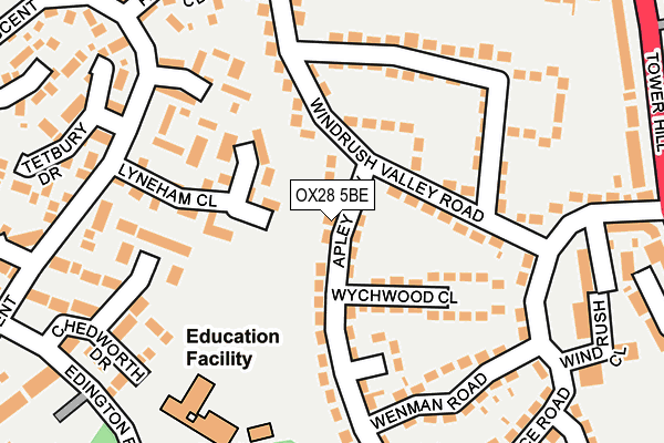 OX28 5BE map - OS OpenMap – Local (Ordnance Survey)