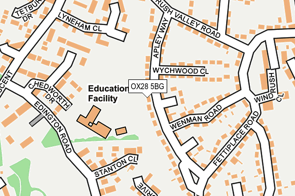 OX28 5BG map - OS OpenMap – Local (Ordnance Survey)