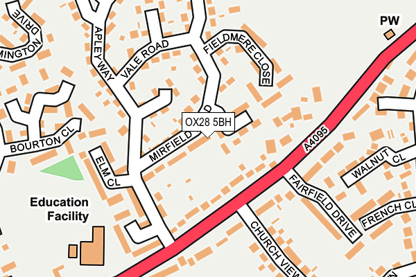 OX28 5BH map - OS OpenMap – Local (Ordnance Survey)