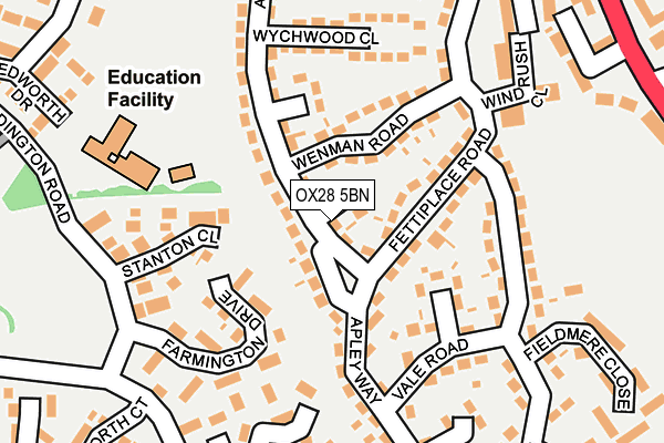 OX28 5BN map - OS OpenMap – Local (Ordnance Survey)