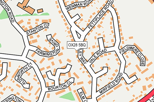 OX28 5BQ map - OS OpenMap – Local (Ordnance Survey)