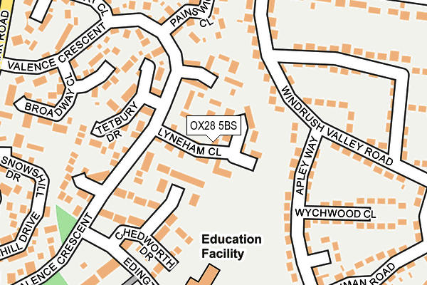 OX28 5BS map - OS OpenMap – Local (Ordnance Survey)