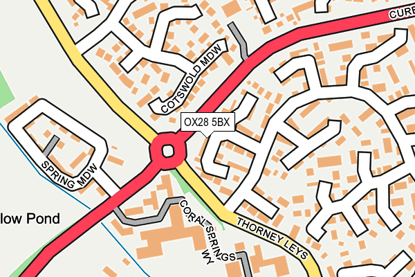 OX28 5BX map - OS OpenMap – Local (Ordnance Survey)