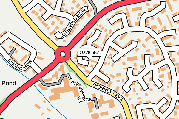 OX28 5BZ map - OS OpenMap – Local (Ordnance Survey)