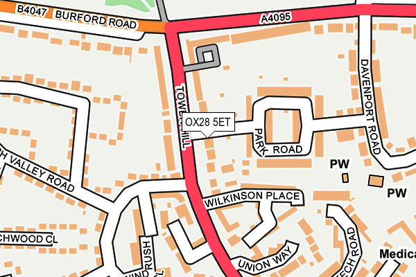 OX28 5ET map - OS OpenMap – Local (Ordnance Survey)