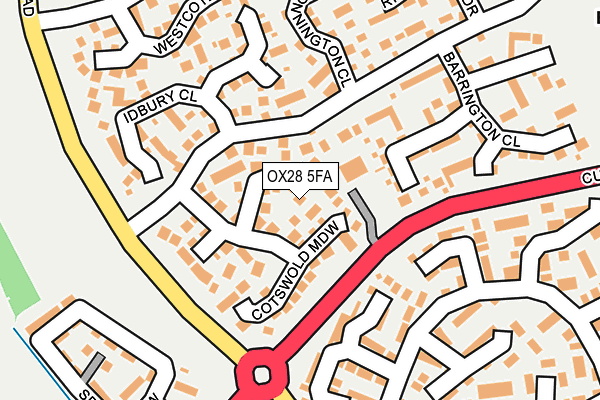 OX28 5FA map - OS OpenMap – Local (Ordnance Survey)