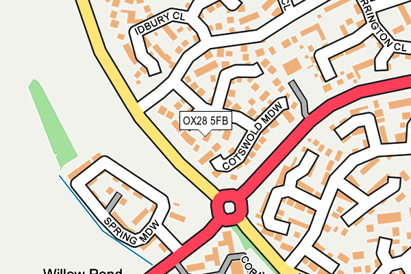 OX28 5FB map - OS OpenMap – Local (Ordnance Survey)