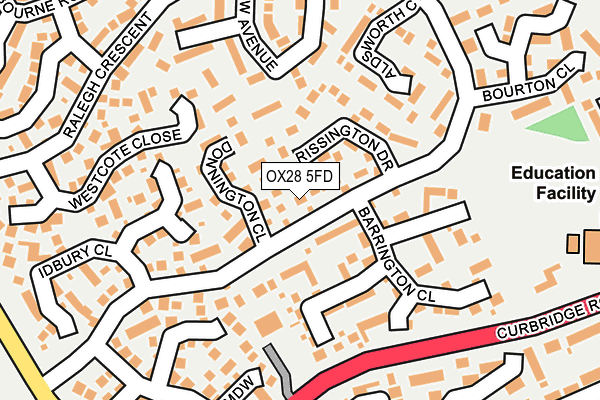 OX28 5FD map - OS OpenMap – Local (Ordnance Survey)